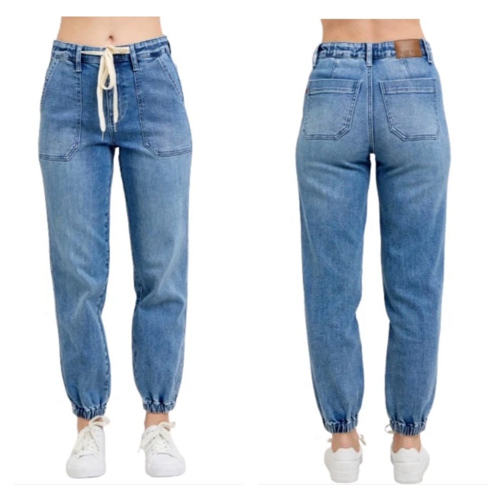 Judy Blue High Rise Light Denim Jogger Jeans